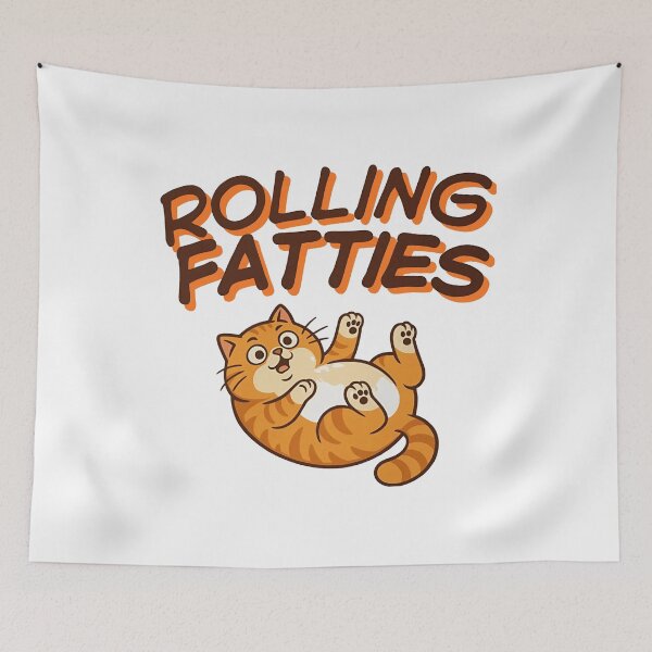 Item preview, Rolling Fatties Cat Funny Fat Cat Sarcastic Pet Owner Gift Chubby Cat  designed and sold by jillianhanna.