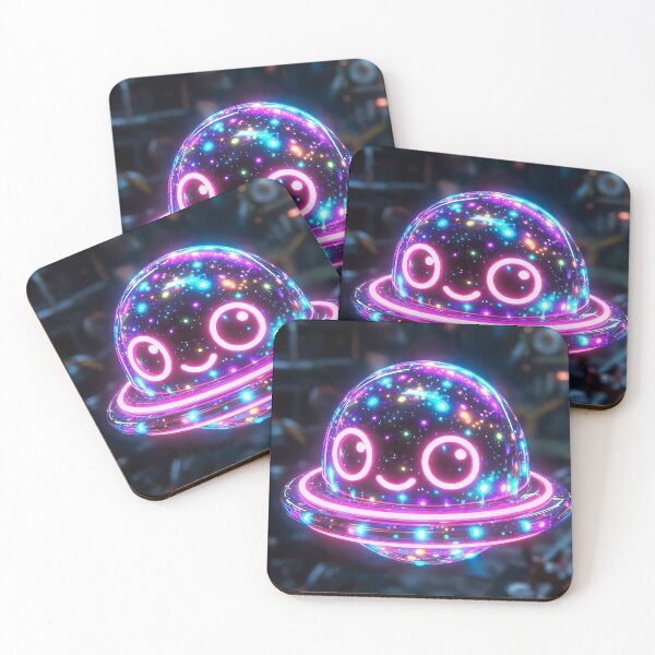 Item preview, Kawaii Neon UFO – Cute Galaxy Bubble  designed and sold by NordseeSteel.
