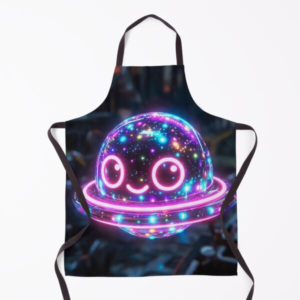 Artikelvorschau, Kawaii Neon UFO – Cute Galaxy Bubble entworfen und verkauft von NordseeSteel.