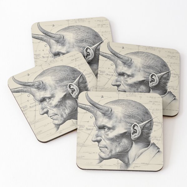 Item preview, Anatomical Illustration of a devil with Horns designed and sold by lautir.