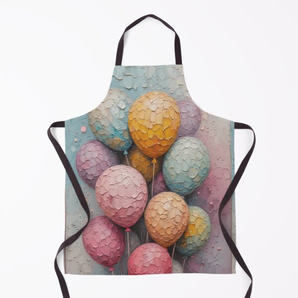 Item preview, Pastel-colored balloons in oil impasto technique designed and sold by Mianku | Für das Leben.