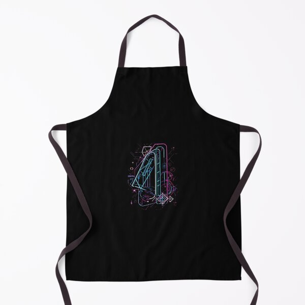 Item preview, Cyberpunk Number 4: Neon Glitch Art Typography with Geometric Circuit Lines, Futuristic Sci-Fi Aesthetic designed and sold by HimBoo.