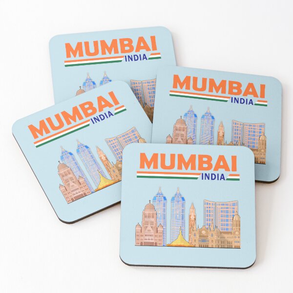 Item preview, Mumbai Skyline India Map – Bold Cartoon Style designed and sold by mashmosh.