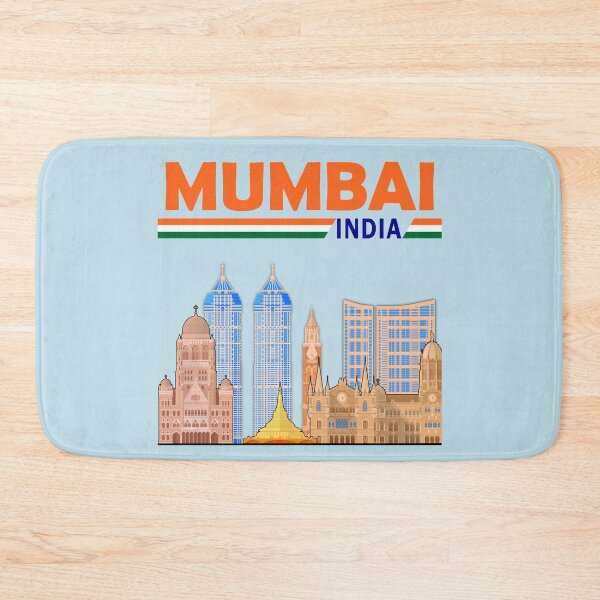 Item preview, Mumbai Skyline India Map – Bold Cartoon Style designed and sold by mashmosh.