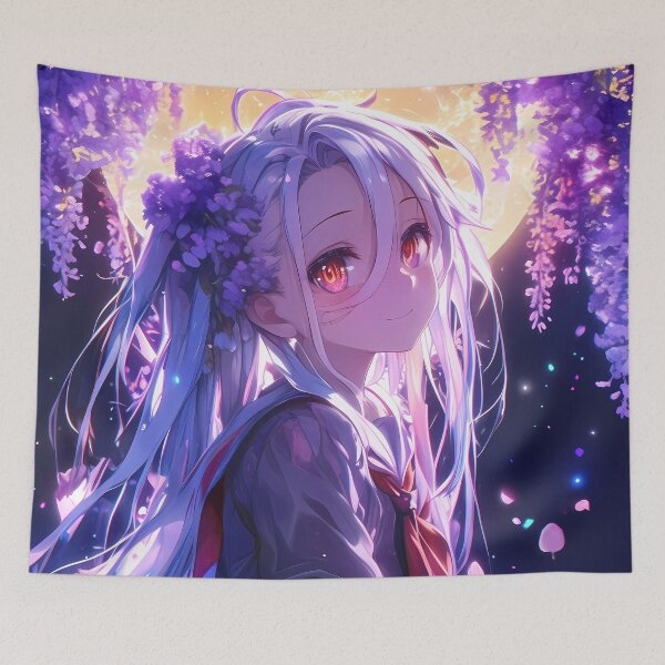 Item preview, Shiro No Game No Life Anime Wisteria Moonlit Fantasy Dreamy Night Beauty designed and sold by thedarvills.