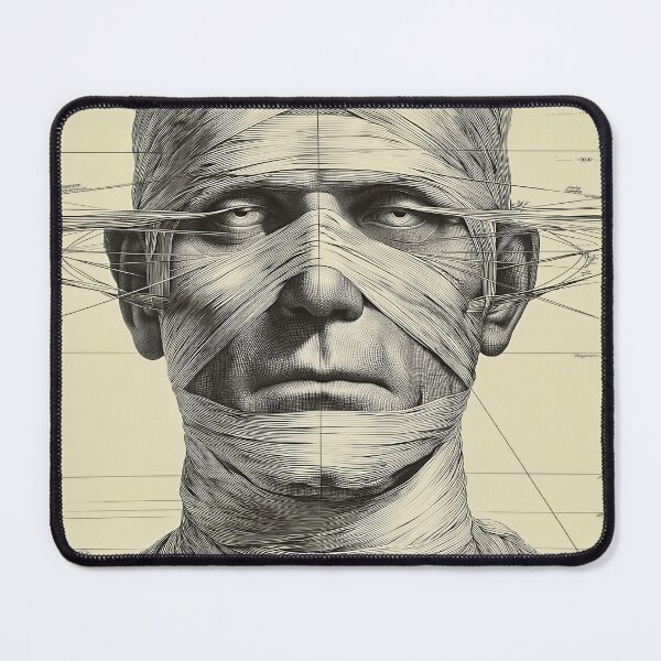 Item preview, Mummy Face with Geometric Elements designed and sold by lautir.