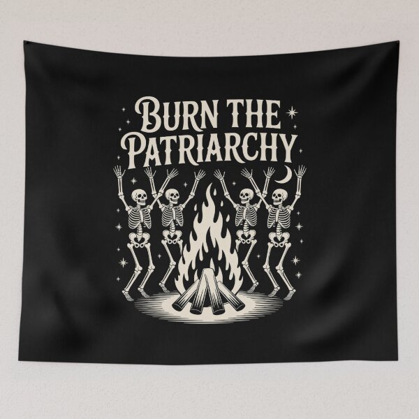 Item preview, Burn The Patriarchy Skeleton Feminist Halloween Spooky Fall designed and sold by Sandrhaus.