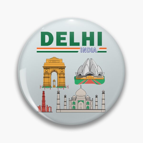 Artikelvorschau, Delhi-Sehenswürdigkeiten – Indienkarte: Farbenfrohes Kulturerbe entworfen und verkauft von mashmosh.