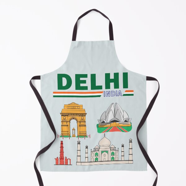 Item preview, Delhi Landmarks India Map – Colorful Heritage Art designed and sold by mashmosh.