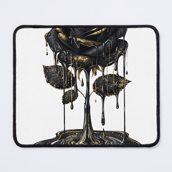 Item preview, Dripping Black Rose with Gold Accents designed and sold by TinaMDedrick.