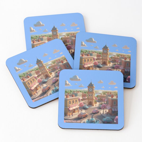 Item preview, Norristown USA – 3D Cute Realistic Downtown Scene ,  designed and sold by PaintMeWorld.