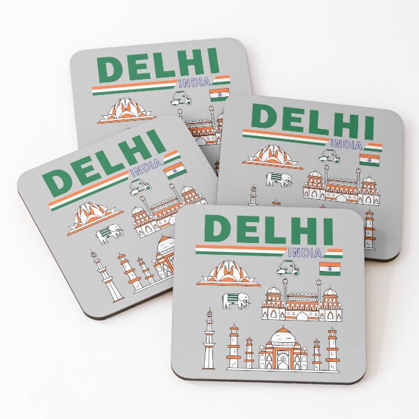 Item preview, Colorful Delhi Landmarks – India Travel Art designed and sold by mashmosh.
