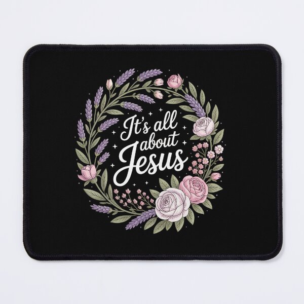 Item preview, It’s All About Jesus Faith and Nature Christian Quote designed and sold by estellaken.