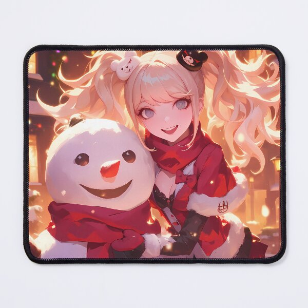 Item preview, Junko Enoshima Danganronpa Christmas Winter Anime Girl Holiday Snowman Festive Night designed and sold by thedarvills.