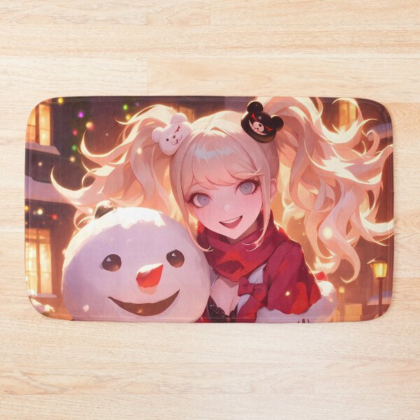 Item preview, Junko Enoshima Danganronpa Christmas Winter Anime Girl Holiday Snowman Festive Night designed and sold by thedarvills.