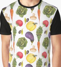 Watercolor Veggies Graphic T-Shirt