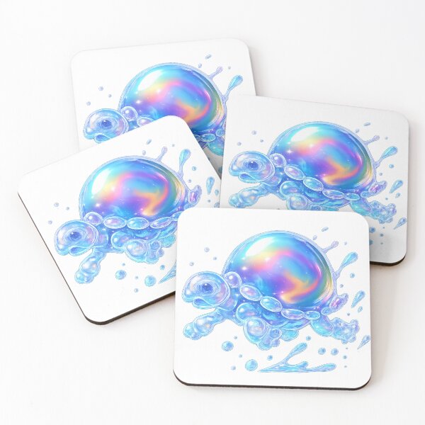 Item preview, Bubble Turtle in Motion - Iridescent Fantasy Creature designed and sold by MKreative Studio.