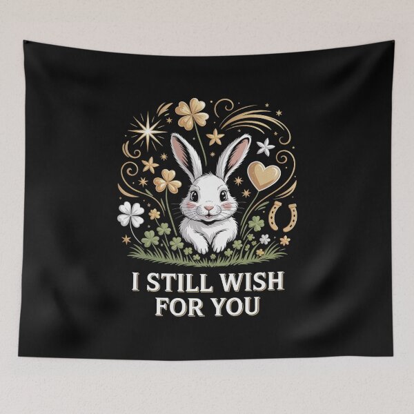 Item preview, I Still Wish for You Lucky Rabbit 1111 Stars Clover Signs  designed and sold by estellaken.