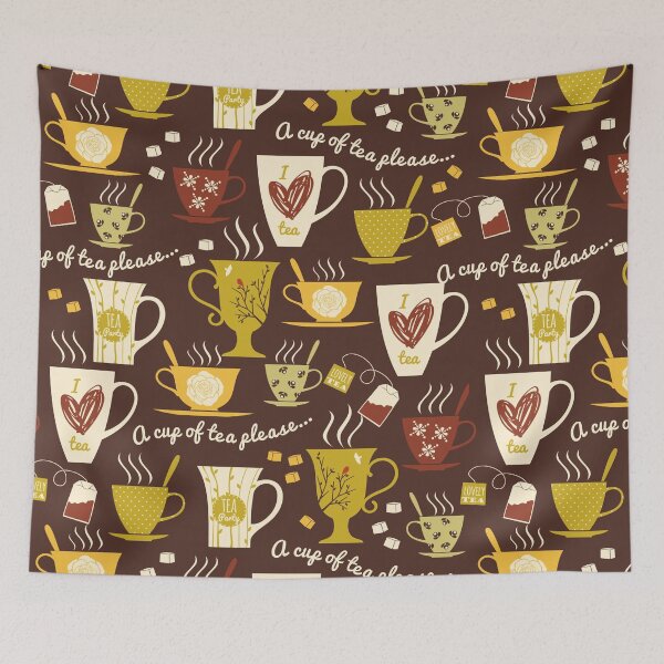 Item preview, Drinking tea, beautiful cup patterns designed and sold by Mauswohn.