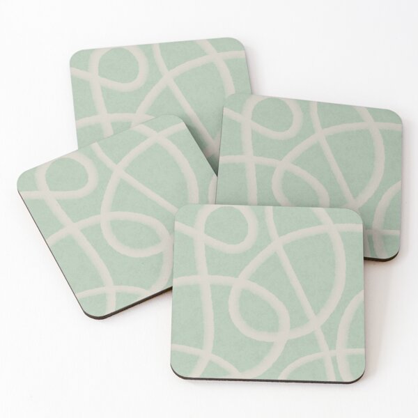 Item preview, JAPANDI Flow Lines – Soft Mint Minimal Pattern designed and sold by keikono.studio.