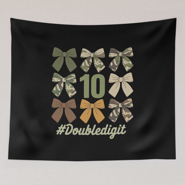Item preview, Camo Coquette Bow 10 Double Digits 10 Year Old Birthday Girl designed and sold by LinlinsDemons.