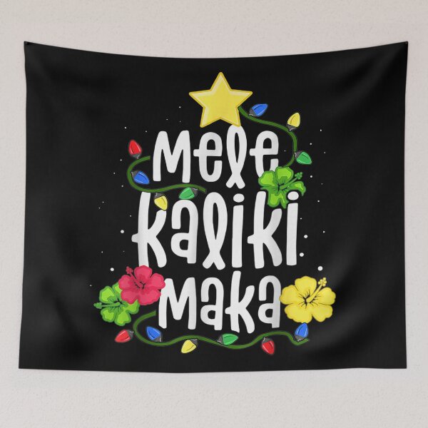 Item preview, Mele Kalikimaka Hawaiian Tropical Christmas Lights Hibiscus Flower Design designed and sold by GalenoHenley.