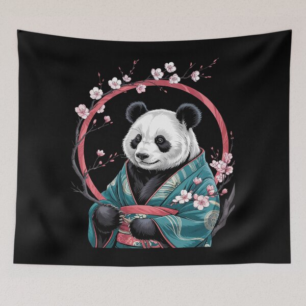 Item preview, Samurai Panda Bear Floral  designed and sold by NailMolisa.