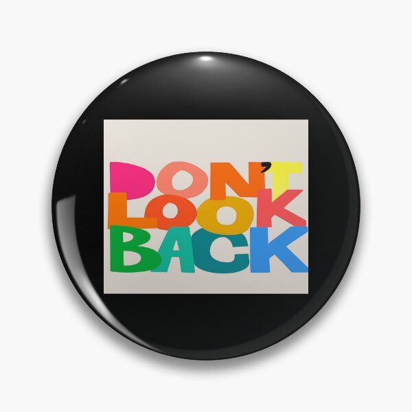 Item preview, DON'T LOOK BACK Motivational Quote Poster – Bold Colorful Typography Wall Art for Inspiration designed and sold by Bright Nest Studio.