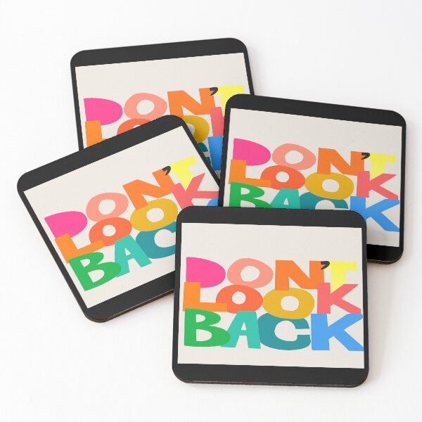 Item preview, DON'T LOOK BACK Motivational Quote Poster – Bold Colorful Typography Wall Art for Inspiration designed and sold by Bright Nest Studio.