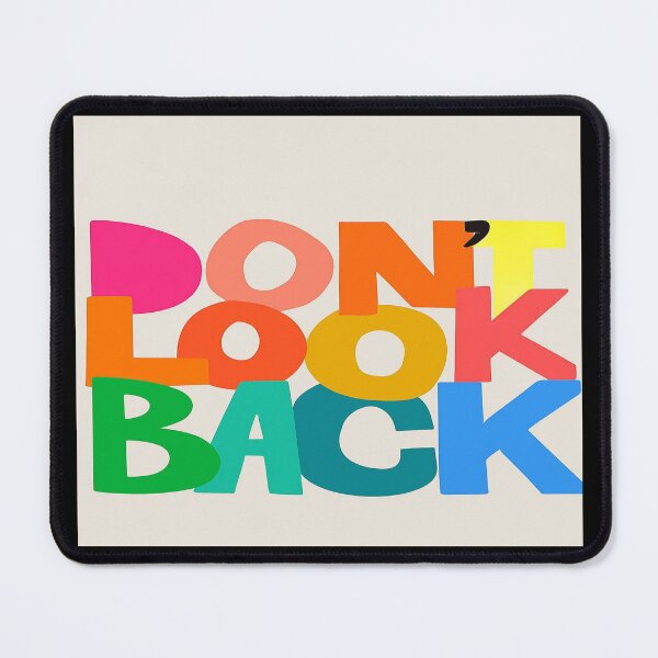 Item preview, DON'T LOOK BACK Motivational Quote Poster – Bold Colorful Typography Wall Art for Inspiration designed and sold by Bright Nest Studio.