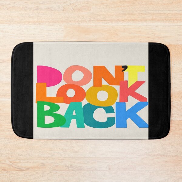 Item preview, DON'T LOOK BACK Motivational Quote Poster – Bold Colorful Typography Wall Art for Inspiration designed and sold by Bright Nest Studio.
