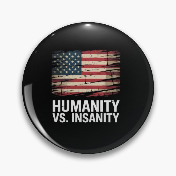 Item preview, Humanity vs. Insanity Distressed American Flag designed and sold by TiredPack.
