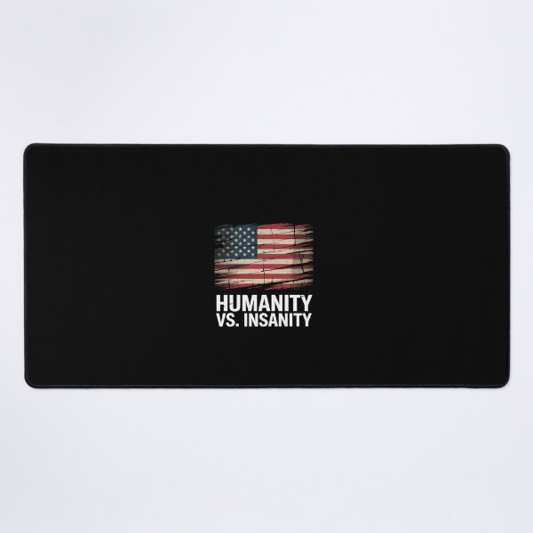 Item preview, Humanity vs. Insanity Distressed American Flag designed and sold by TiredPack.