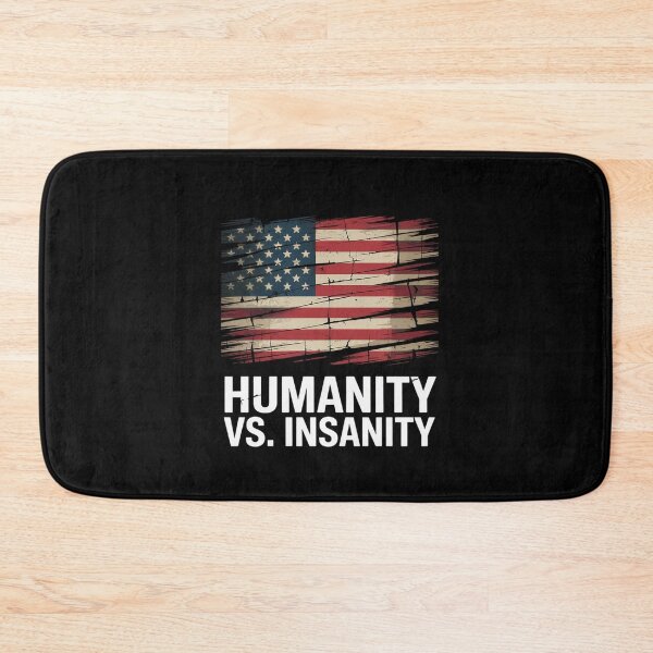 Item preview, Humanity vs. Insanity Distressed American Flag designed and sold by TiredPack.