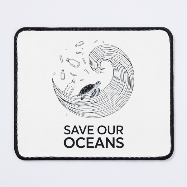 Item preview, Save Our Oceans Sea Turtle Activism Against Plastic Waste designed and sold by BunBuntheDog-.