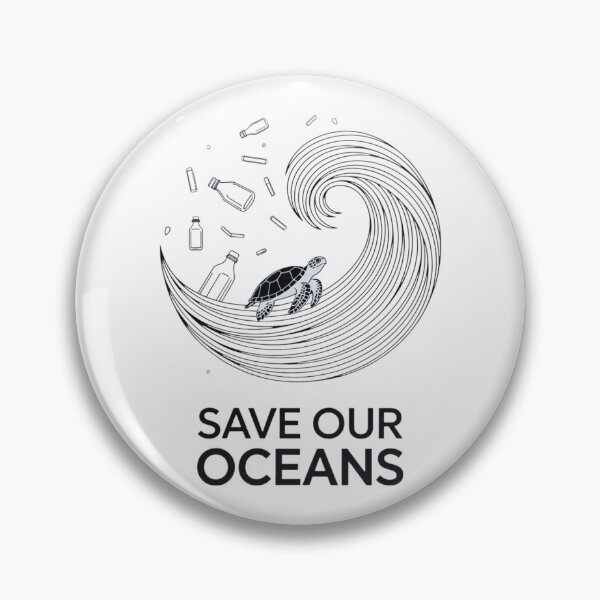 Item preview, Save Our Oceans Sea Turtle Activism Against Plastic Waste designed and sold by BunBuntheDog-.