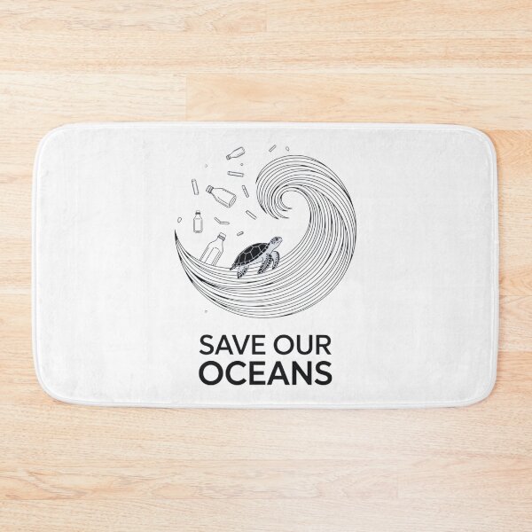 Item preview, Save Our Oceans Sea Turtle Activism Against Plastic Waste designed and sold by BunBuntheDog-.