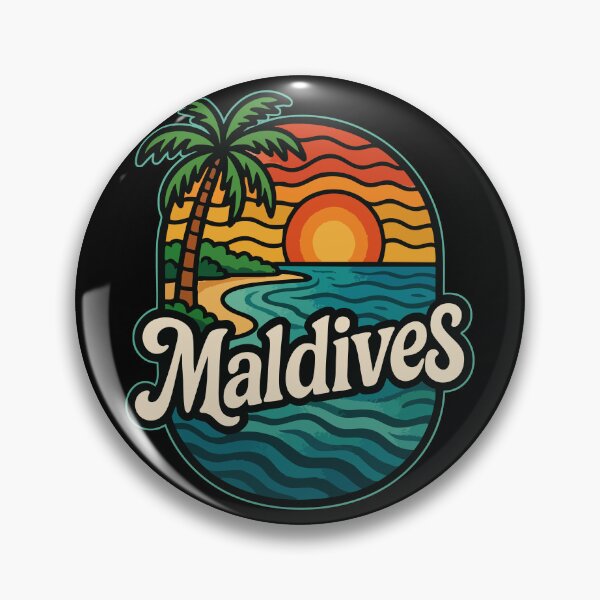 Item preview, Maldives Beach Retro Trippy Art Travel designed and sold by TomFrontierArt.