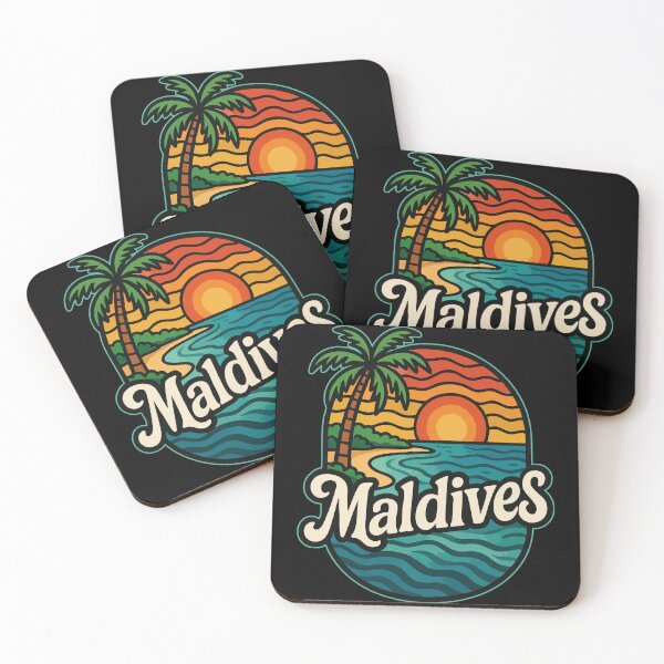 Item preview, Maldives Beach Retro Trippy Art Travel designed and sold by TomFrontierArt.