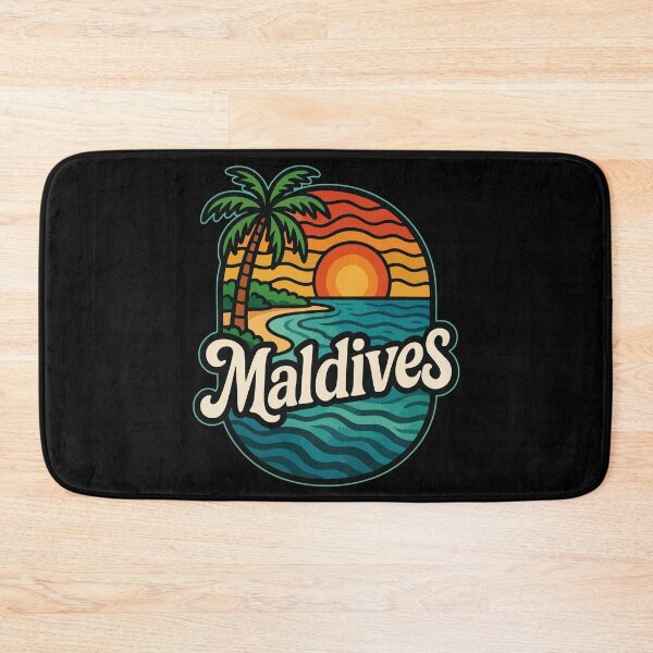 Item preview, Maldives Beach Retro Trippy Art Travel designed and sold by TomFrontierArt.