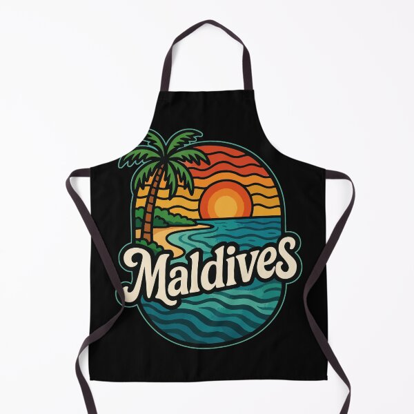 Item preview, Maldives Beach Retro Trippy Art Travel designed and sold by TomFrontierArt.
