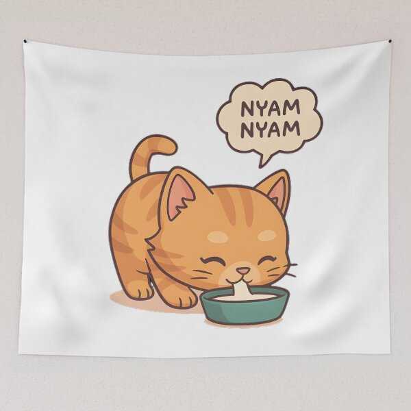 Item preview, Cute cat drinks milk designed and sold by Adriiian Shop.