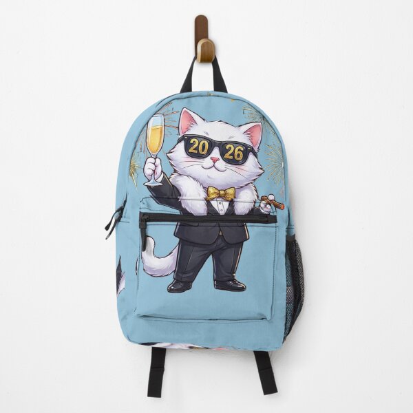 Item preview, Classy Gentleman Cat New Year 2026 | Tuxedo Boss Cheers with Champagne designed and sold by E-SarnEdge.