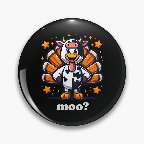 Item preview, Thanksgiving Turkey Funny Day Moo Festive 90s Holiday Cow designed and sold by rebeccathanuos.