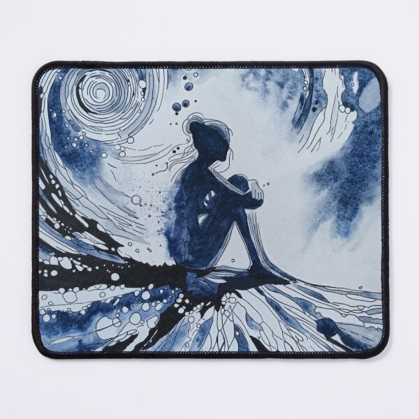 Item preview, Solitude - Powerful Woman Embracing Quiet Strength designed and sold by RavenFosterArt.