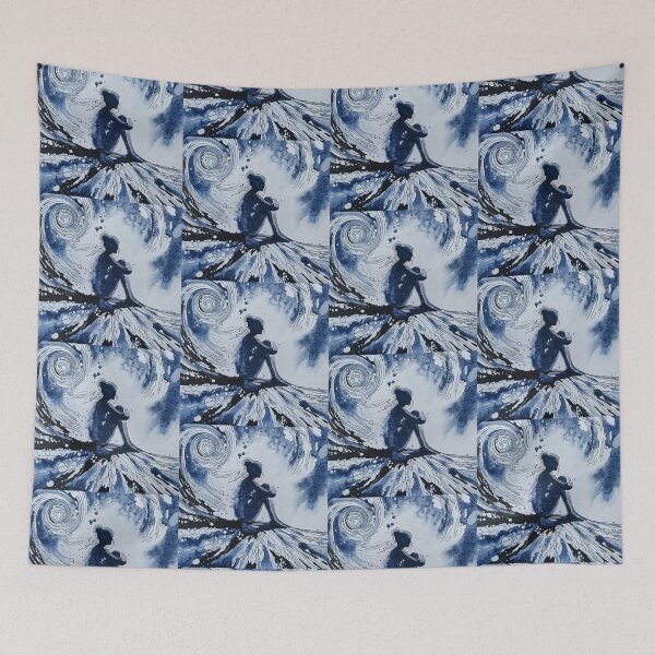Item preview, Solitude - Powerful Woman Embracing Quiet Strength designed and sold by RavenFosterArt.