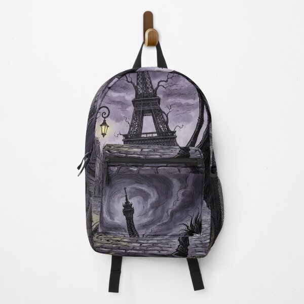 Item preview, Vampire in Paris at Twilight illustration gothic vampire art designed and sold by Vintage Designs +.