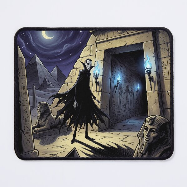 Item preview, Vampire at an Egyptian tomb illustration gothic vampire art designed and sold by Vintage Designs +.