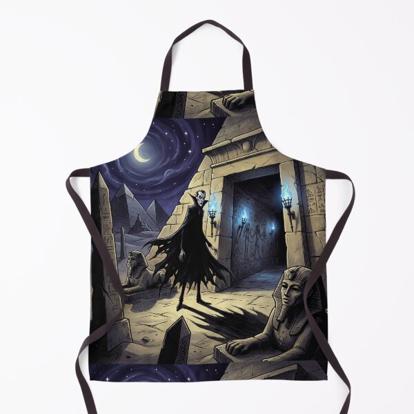 Item preview, Vampire at an Egyptian tomb illustration gothic vampire art designed and sold by Vintage Designs +.