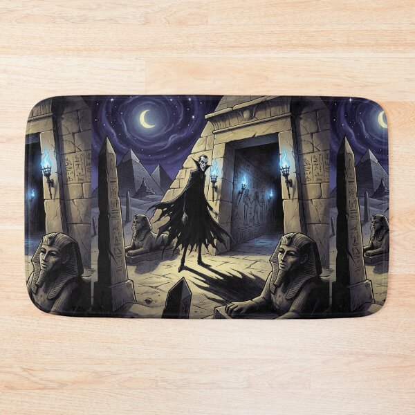 Item preview, Vampire at an Egyptian tomb illustration gothic vampire art designed and sold by Vintage Designs +.